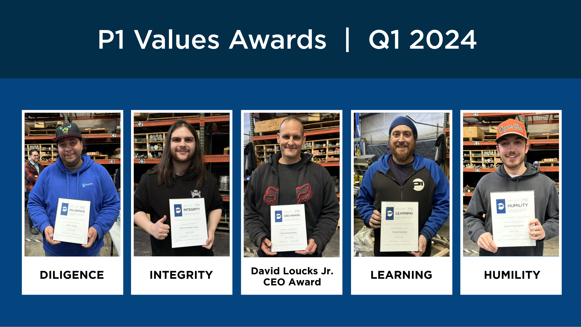 P1 Manufacturing Values Awards Q1 2024