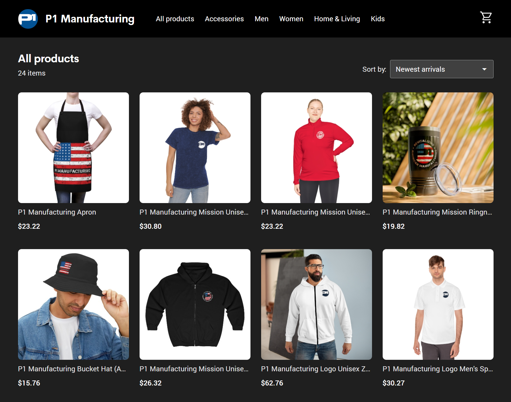 P1 Manufacturing Merch Store